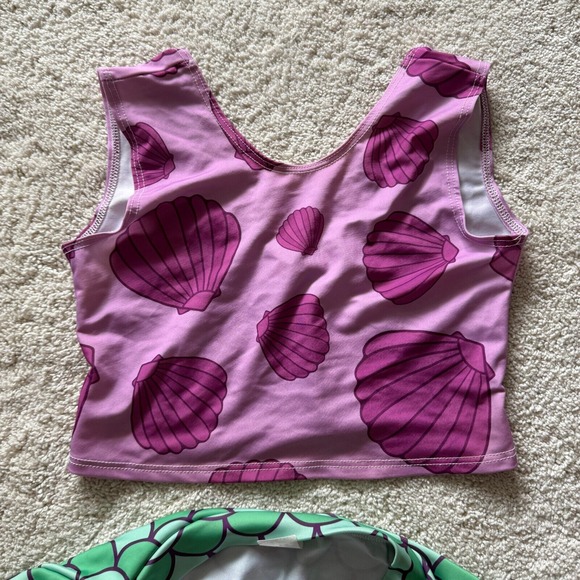 Unbranded Mermaid Swimsuit Girl 9-10 Beach‎ Pool Photoshoot Ruffle wore once - Picture 5 of 8